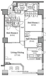 ザ・レジデンス本牧横浜ベイサイド【9階】の間取り