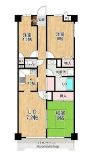 ライズウィステリア【6階】の間取り