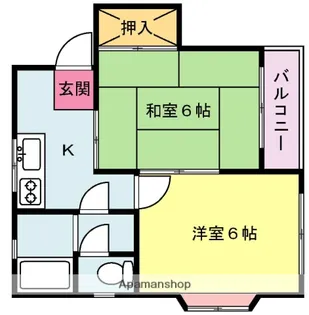 コーポ吉見【1階】の間取り