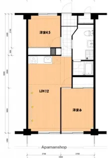 神奈川県横浜市港北区綱島西5丁目【マンション】の間取り