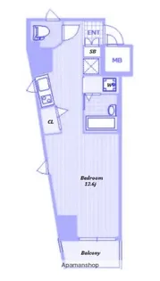 エステムプラザ横濱元町山手【5階】の間取り