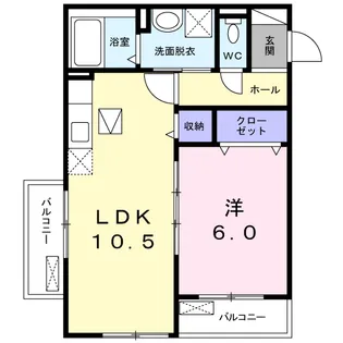 モーションブルー・K【1階】の間取り
