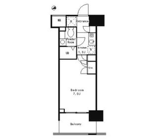 パークキューブ武蔵小杉【4階】の間取り