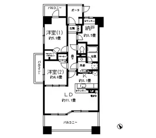グライユール横浜【5階】の間取り