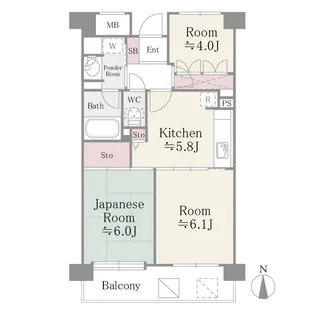 フレスコ川崎【6階】の間取り