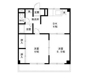 エステートピア山崎A【3階】の間取り