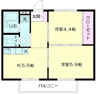 パークサイド桜山【1階】の間取り