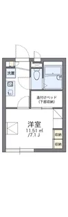 レオパレスティンカーベル【1階】の間取り