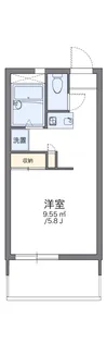 レオパレス鶴園【2階】の間取り