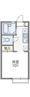 レオパレス鎌倉材木座【2階】の間取り