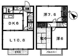 グリーンヒル 浄明寺 弐【1階】の間取り