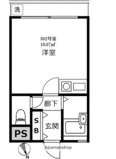 1Rの間取り画像