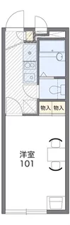 レオパレス矢部【1階】の間取り