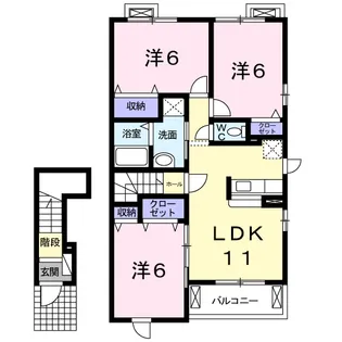 クレストガーデンⅡ【2階】の間取り