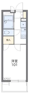 レオパレススマイルハウスK&K【1階】の間取り