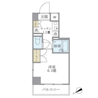 KDXレジデンス横浜関内【7階】の間取り