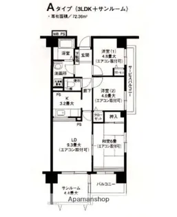 クレールセントラル【4階】の間取り