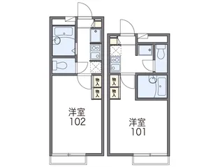 レオパレス湘南深沢【2階】の間取り