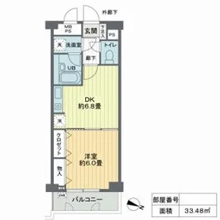 桜木町堂ノ下マンション【4階】の間取り