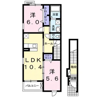グラースオーブ【2階】の間取り