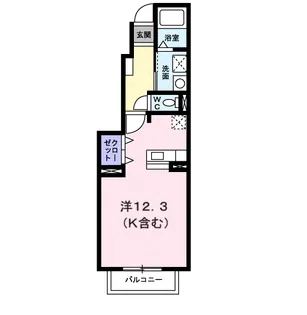 マガジーノ・クラⅡ【1階】の間取り