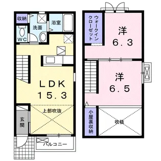 ルスカA【1階】の間取り