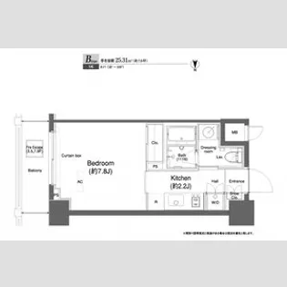 プラウドフラット横浜【4階】の間取り