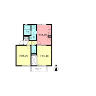 フォンティーヌ【2階】の間取り