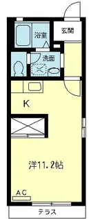 リブェールハイツB【1階】の間取り