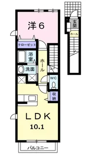 グリーンヴィラージュC棟【2階】の間取り