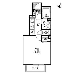 アムール藤沢遠藤【1階】の間取り