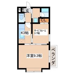 ピエッサ【0101号室】の間取り