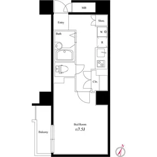 ヴェルト横浜ブライトコート【2階】の間取り
