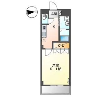 パラシオン平塚【5階】の間取り
