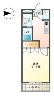 パラシオン平塚【4階】の間取り