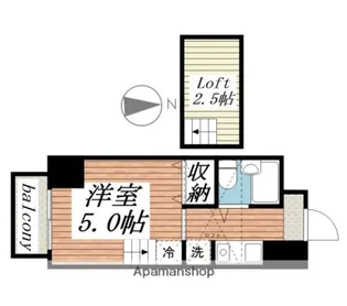 BOATHOUSE【7B号室】の間取り