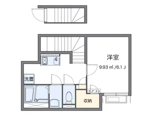 クレイノLABOON下丸子【2階】の間取り