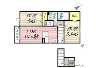 ベルセゾン【2階】の間取り