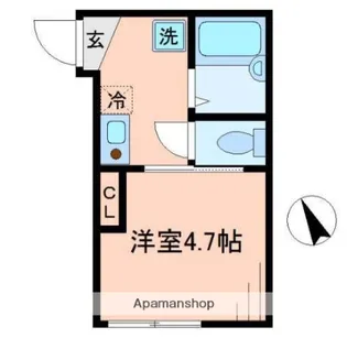 ミルフルール阪東橋【3階】の間取り