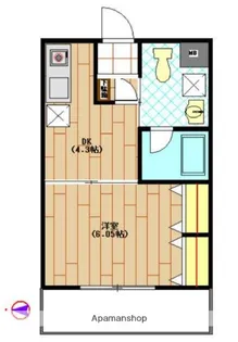 ラ グラース厚木駅前【3階】の間取り
