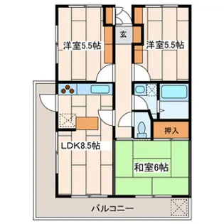 クレストヒルズ【3階】の間取り