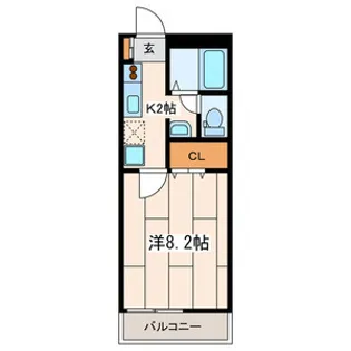 湘南(新)パラシオン【2階】の間取り