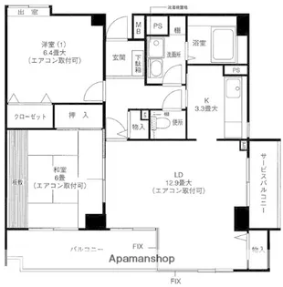 ヴェルドミール仲町台【1階】の間取り