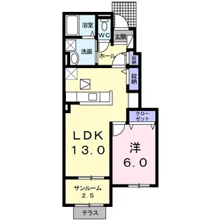 ブライト・ヒルズⅡ【1階】の間取り