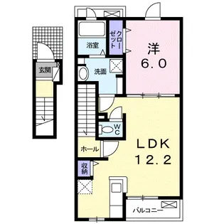 カメリア湘南台【2階】の間取り