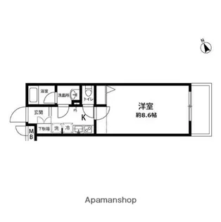 グランヒルズ岸谷【1階】の間取り