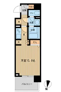 ドゥーエ横濱台町【9階】の間取り