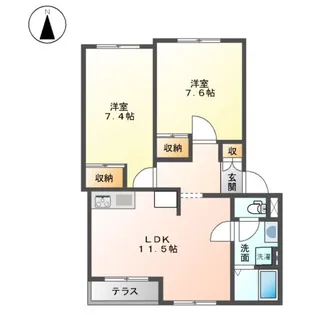 エトワール東栖【00202号室】の間取り
