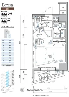 SYFORME YOKOHAMAーHIRANUMABASHI【11階】の間取り