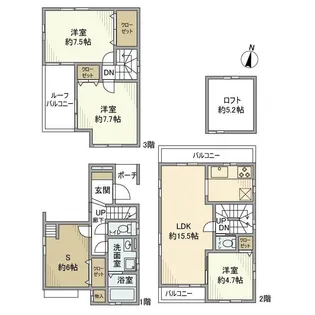 神奈川県川崎市宮前区有馬8丁目【一戸建】の間取り